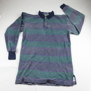 Crossings Mens XL Vintage Striped Rugby Polo Shirt